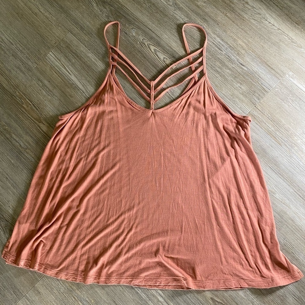 Express Pink Cutout Tank Top